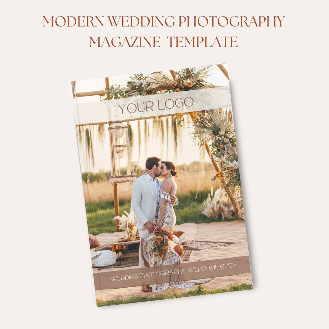 Modern Canva Wedding Photography Welcome Guide Magazine Template