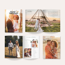 Load image into Gallery viewer, Original Canva Wedding Photography Welcome Guide Magazine Template
