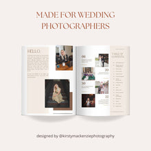 Load image into Gallery viewer, Modern Canva Wedding Photography Welcome Guide Magazine Template
