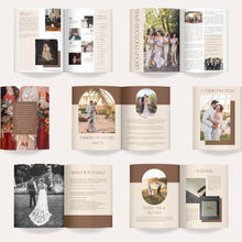 Load image into Gallery viewer, Modern Canva Wedding Photography Welcome Guide Magazine Template
