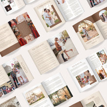 Load image into Gallery viewer, Modern Canva Wedding Photography Welcome Guide Magazine Template
